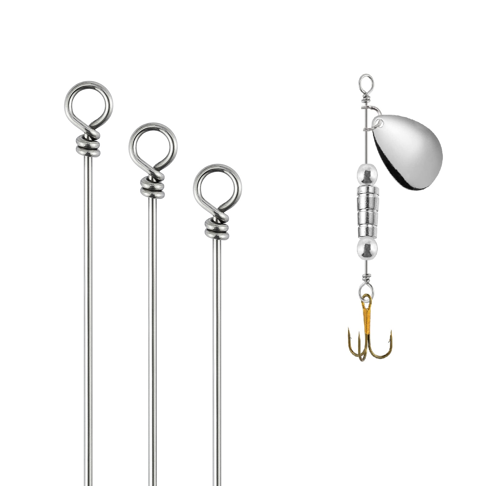 Trout Fishing Lure - 30/100 Viên Spinner Dụ Làm Trục