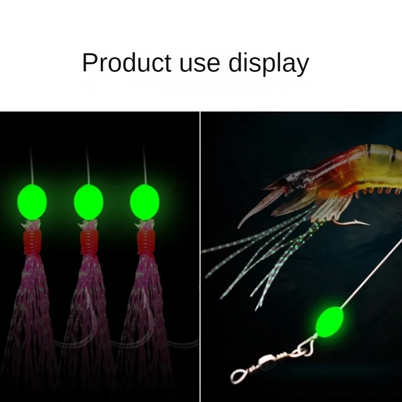 100pcs/lot Oval Night Luminous - đánh giá và giá Fishing Equipment Tools