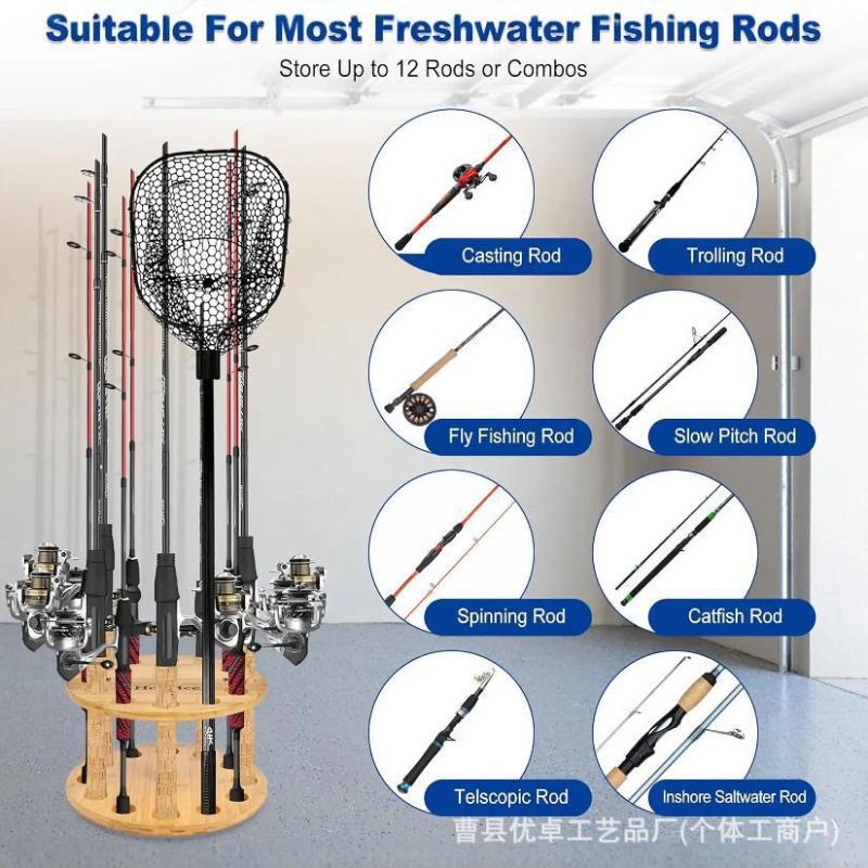 Round Solid Wood Fishing Rod S - đánh giá và giá Fishing Equipment Tools