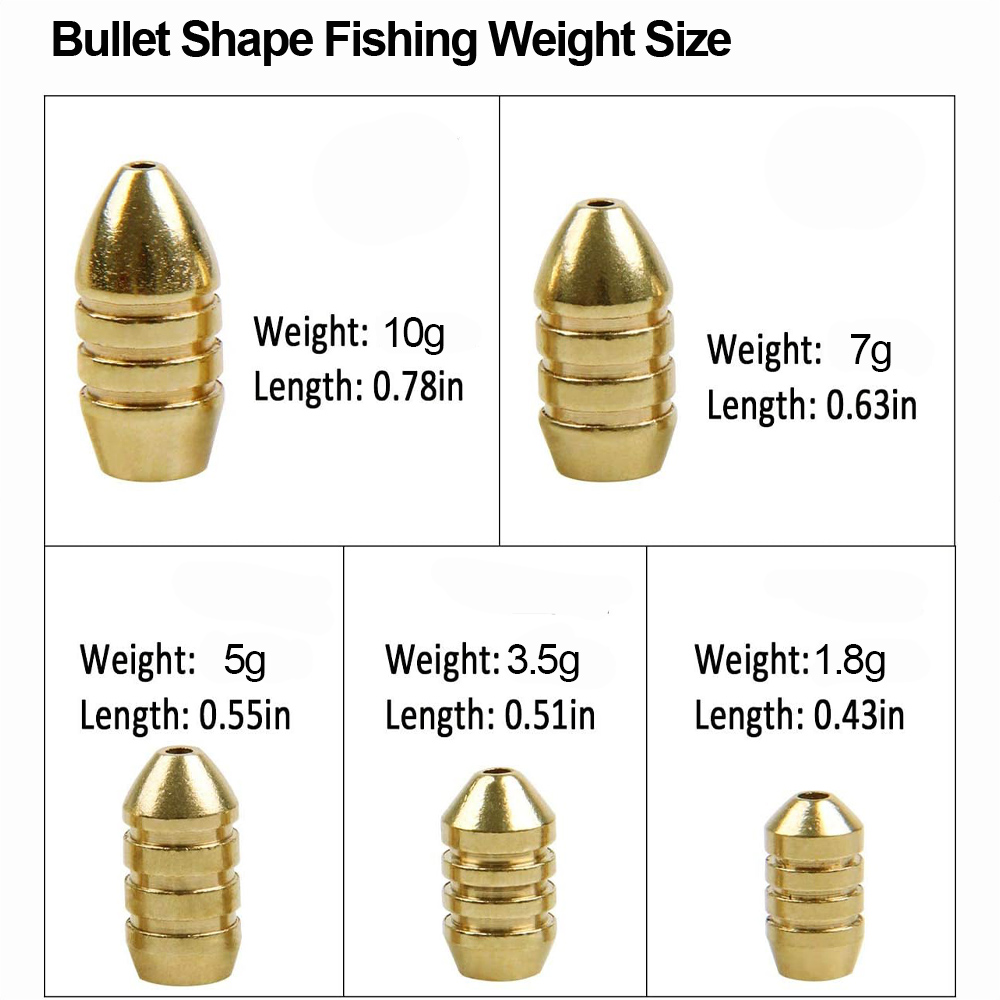 10Pcs Brass Fishing Weight Cop - đánh giá và giá Trout Fishing Lure