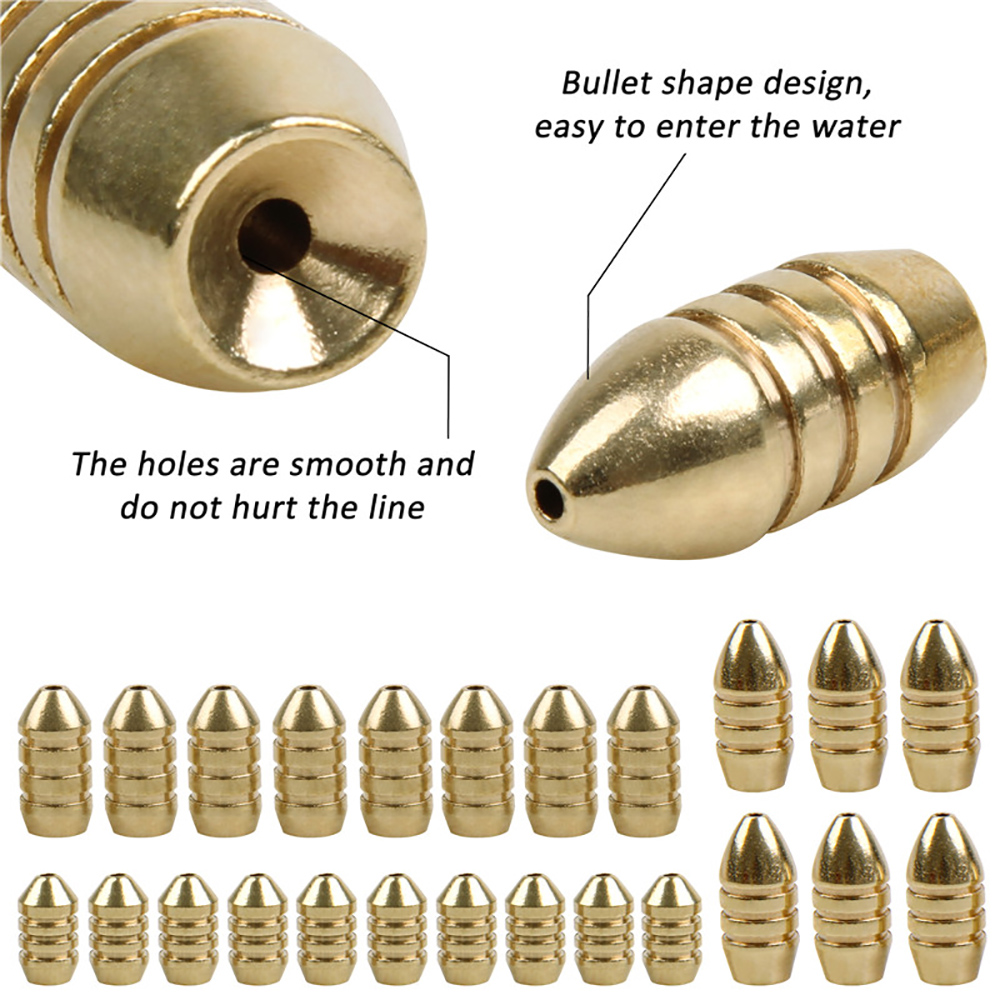 10Pcs Brass Fishing Weight Cop - đánh giá và giá Trout Fishing Lure