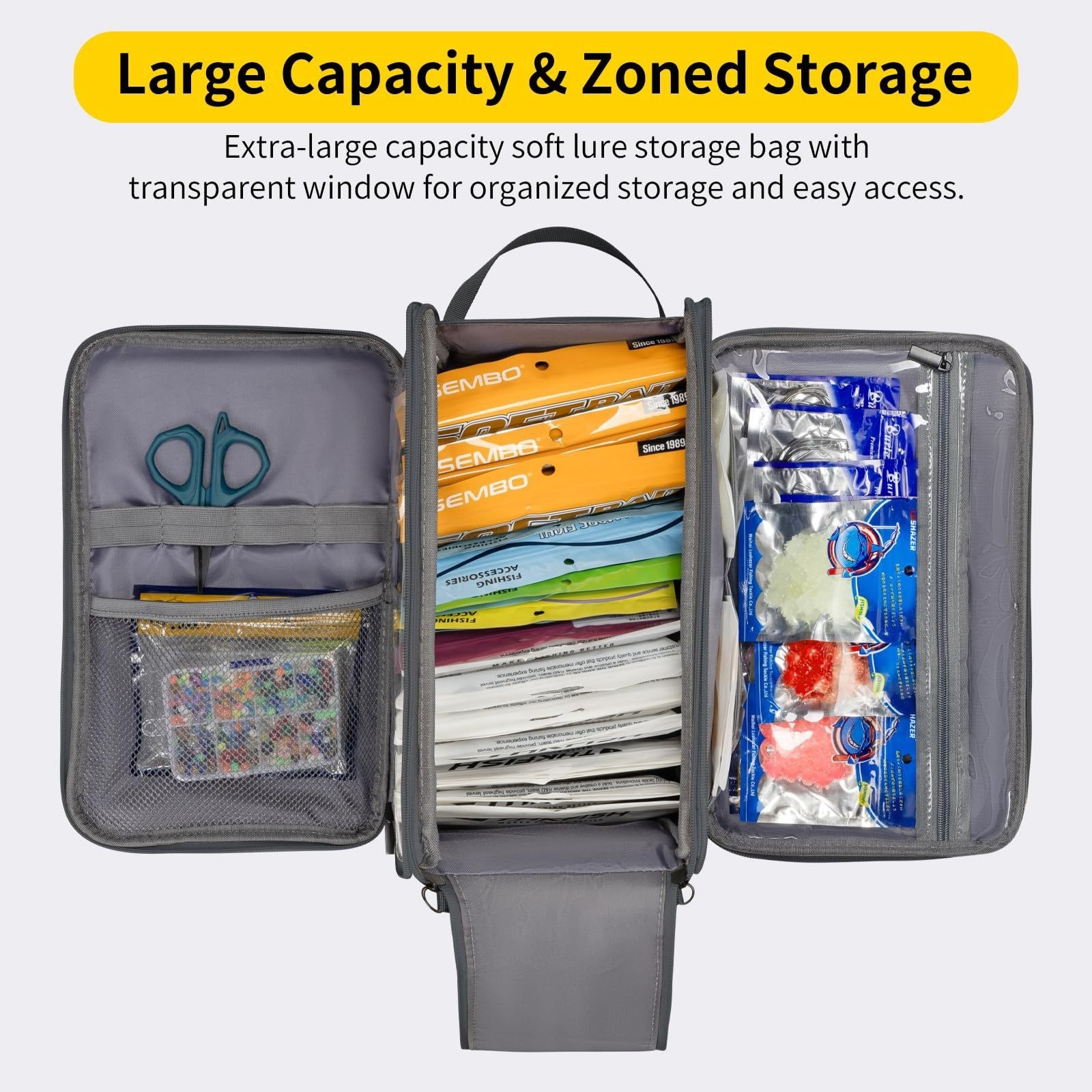 Soft Lures Bag Large Capacity  - đánh giá và giá Fishing Equipment Lures