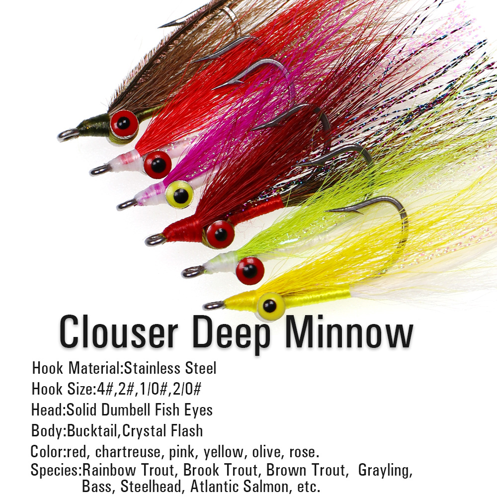 Wifreo 3pcs/6pcs Bucktail Clou - đánh giá và giá Trout Fishing Lure